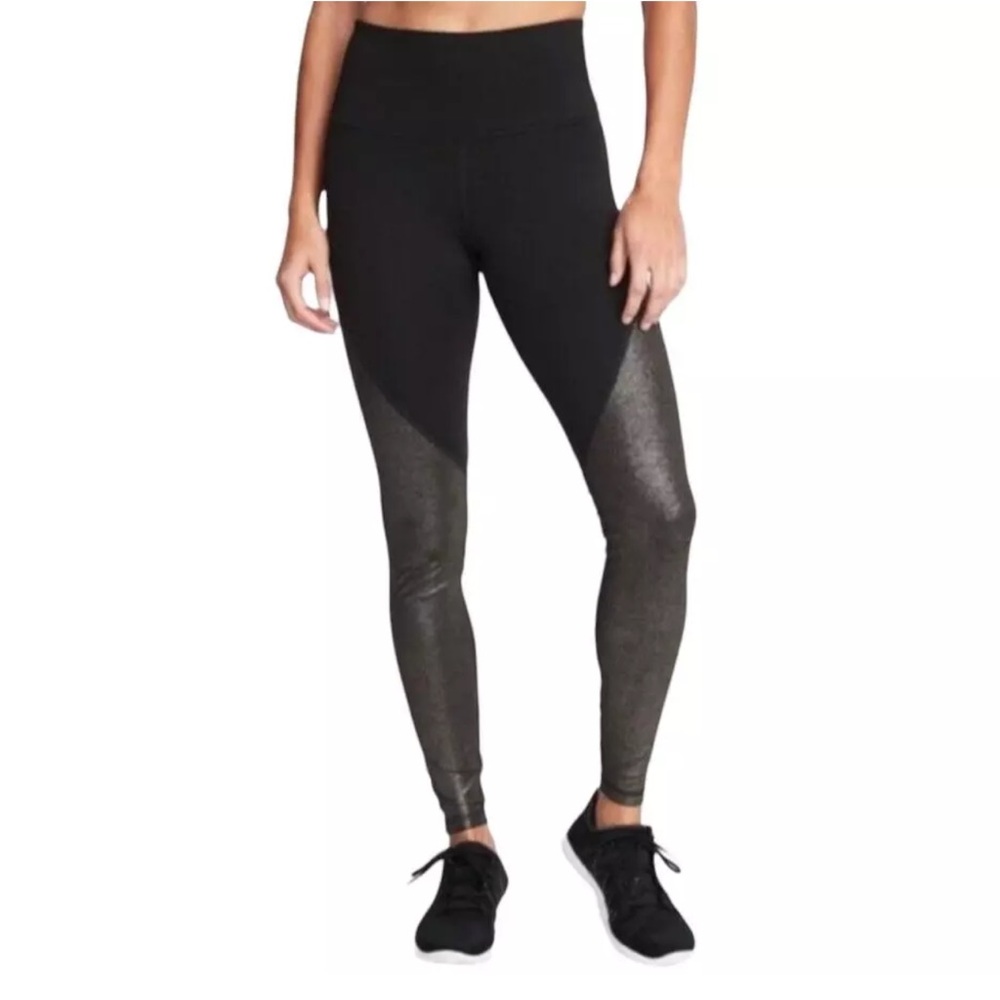 Old Navy Active Black Shimmer Glitter Leggings